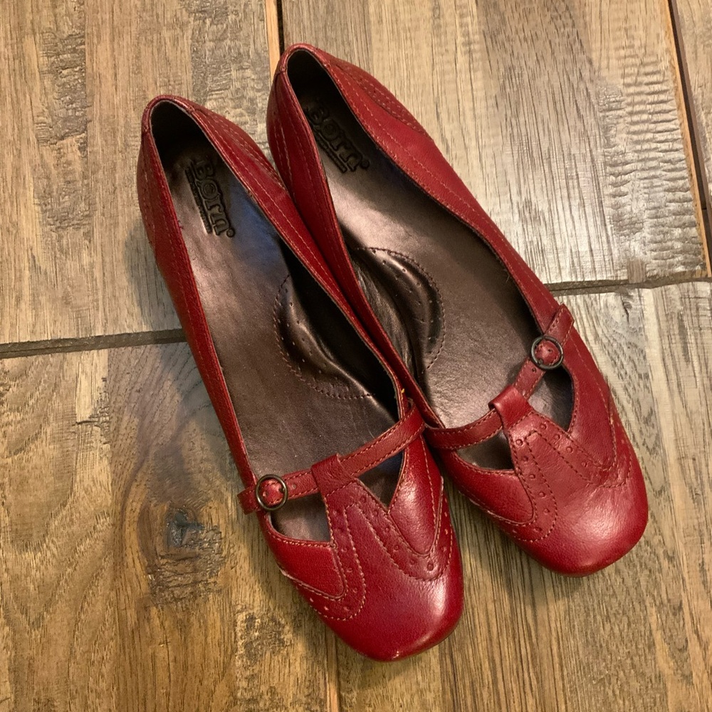 Born Red Leather Women's Shoes